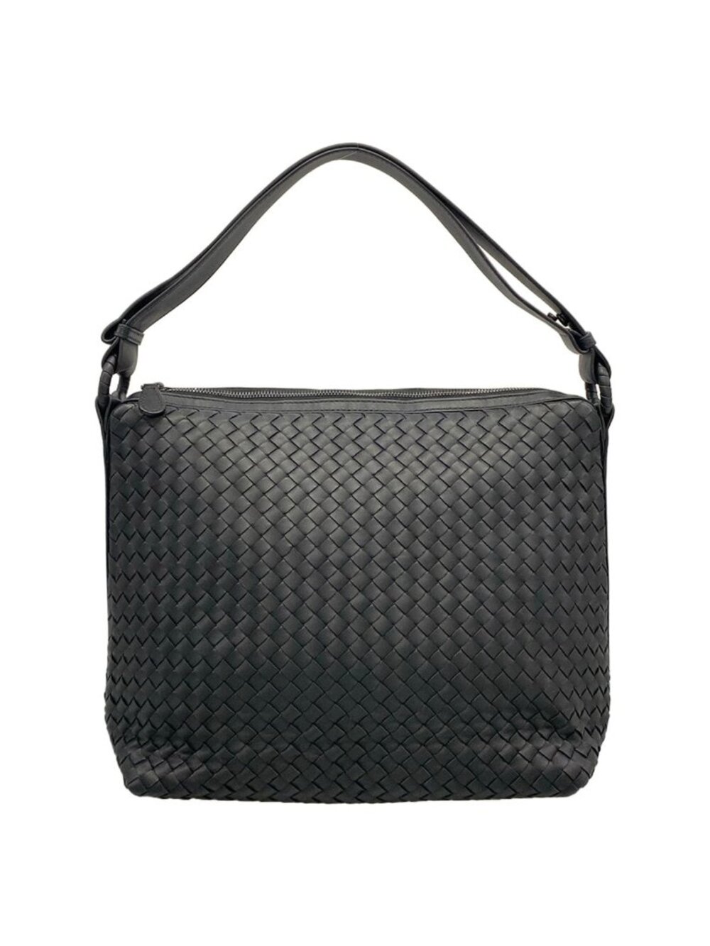 Bottega Veneta Shoulder Bag Intrecciato Black Leather